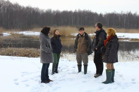 Personel projektu wraz z Paniami Edytą Owadowską i Martą Kaczyńską na obszarze projektu w okolicach Kamiennej